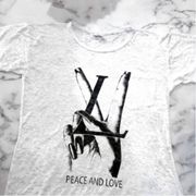 NWOT Lauren Moshi LV Peace and Love
Burnout Tee/ Very Rare