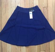 Navy A-line Paneled Knit Skirt Small