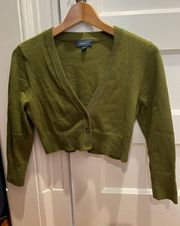 Green Cropped Sweater