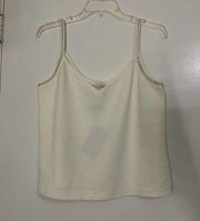 NEW! ST. JOHN evening knit rhinestone camisole bright white wool tank large $545