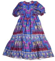 NWT Hunter Bell Palmer Maxi in Talavera Patchwork Cotton Sateen Dress M