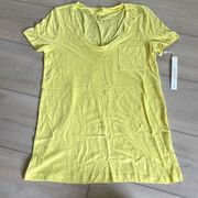 Caslon Yellow T-shirt XS Women’s Soft Basic Short Sleeve Lounge Casual Summer NW