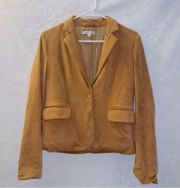 Sincerely Jules Brown Faux Suede Long Sleeve Blazer Jacket size small