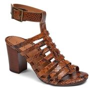 Espresso Boa-Embossed Sami Leather Sandal Size 10