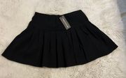 Mini Pleated Black Skirt