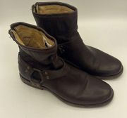 Phillip Harness Brown leather ankle boot