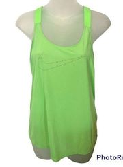 Nike Dri-Fit Loose Fit Lime Green Tank Size M