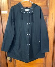 black  Anorak Rain Jacket