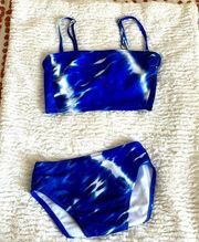 Xhilaration  Bikini Set, Size : XS, Color: Blue and White tie dye effect!