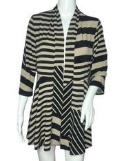 Joseph Ribkoff Women’s Kimono Cardigan Striped 3/4 Sleeve Bell Sleeve Size 10