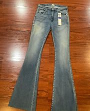 HUDSON ALTAIR TYLER CUT OFF EB FLARE JEANS 25