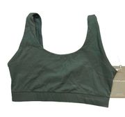 Everlane The Tank Bra Dark Green XS New