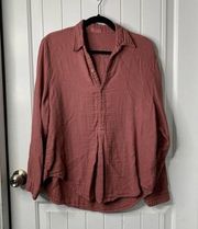 CP Shades cotton pullover long sleeves blouse size XS lagenlook
