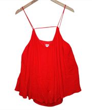 Revolve Red Crepe Swing Cami