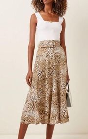 NWT Luda animal print midi skirt