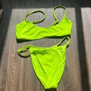 Good American Neon Green Bikini Set