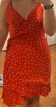 Red Polka Dot Casual Dress