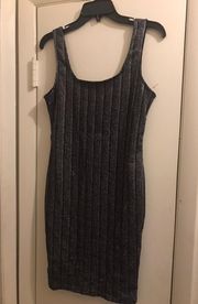 Iris Black And Silver Tank Dress NWT Size M