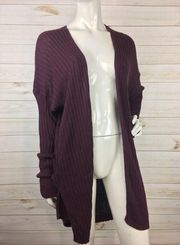 Abound Open Front Long Cardigan With Side slit