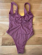 Womens Lace-Up One Piece