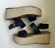 Steve Madden Black Platform Sandals