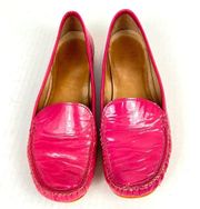 Stuart Weitzman Mach 1 Patent Leather Driving Moccasins - Size 7.5