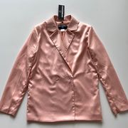 ASOS - Heartbreak Satin Double Breasted Blazer in Pink