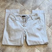 The Limited light gray straight leg ankle chino crop pants mid rise stretch 6