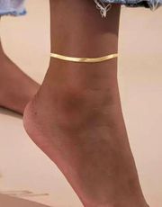 18K Gold Herringbone Diamond Anklet Or Bracelet