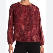 Red Scarlett Snake Print Blouse