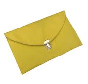 textured pebble yellow envelope fashion clutch bag purse BT 4215