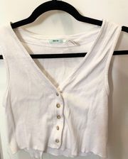 White button up tank