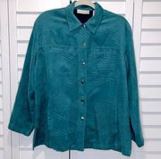 Draper’s & Damons jacket lightweight textured button down size large