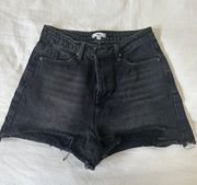 Black Denim Jean Shorts