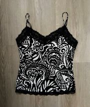 Black & White Lace Cami