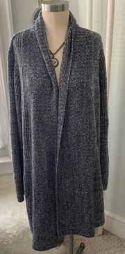 Barefoot Dreams Cozychic Lite Montecito Cardigan Sweater Blue Stone Duster XL