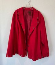 Grommet Open Front Blazer