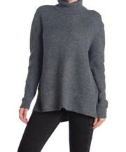 NWT Sweet Romeo Abstract Rib Turtleneck Tunic Sweater Gray Size Small S