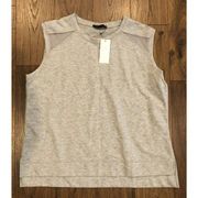 BCBGMaxazria Gray Sleeveless Tank Top Sz XL NWT Sweats $88