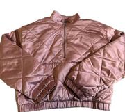 Forever 21 Cropped quilted pink jacket,