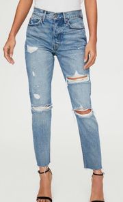 Grlfrnd Denim Karolina A Little More Love High Rise Waisted Distressed Jeans