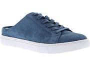 | Indigo Blue Suede Slip On Sneakers