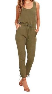 Pistola Ysabel olive green tank jumpsuit xs