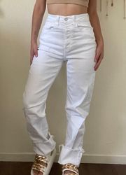 White High Waisted Jeans
