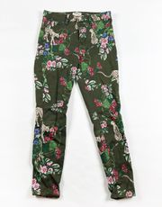 L'agence Margot High Rise Skinny Floral Leopard Animal Print Jeans Pants 27