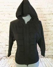 Armani Exchange Black Hoodie Rhinestone Bling XS