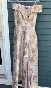 Floral Shimmering Prom Dress