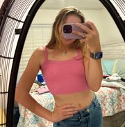 Hot Pink Cropped Tank Top