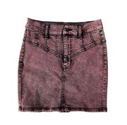 GUESS Acid Wash Pink Women's Mini Skirt Size 25