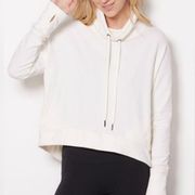 Harmonise Luxe Fleece Sweatshirt, Small, Ivory